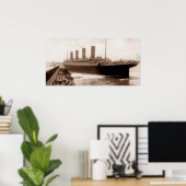 Titanic Abfahrt Berth 44 Southampton England Poster (Heimbüro)
