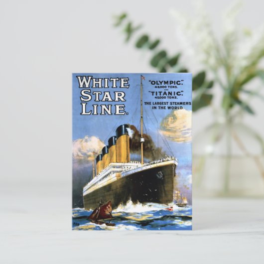 Titanic Ad Postcard der White Star Line Postkarte (Stehend Vorderseite)