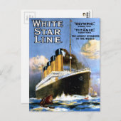 Titanic Ad Postcard der White Star Line Postkarte (Vorne/Hinten)