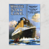 Titanic Ad Postcard der White Star Line Postkarte (Vorderseite)