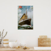 Titanic auf See (ohne Grenze) Poster (Küche)