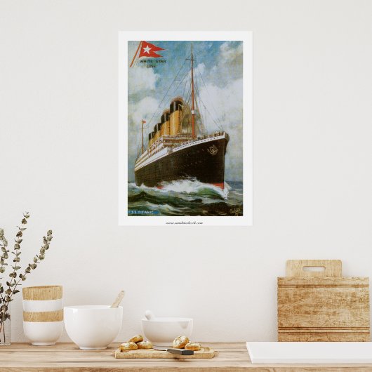 Titanic auf See Poster (Küche)