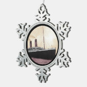 Titanic auf See Schneeflocken Zinn-Ornament (Rechts)