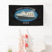 Titanic Birthday Black RMS White Star Line Schiff Banner (Insitu)