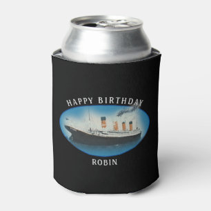 Titanic Birthday Black RMS White Star Line Schiff Dosenkühler