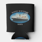 Titanic Birthday Black RMS White Star Line Schiff Dosenkühler (Rückseite)