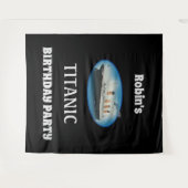 Titanic Birthday Black RMS White Star Line Schiff Wandteppich (Vorderseite (Horizontal))