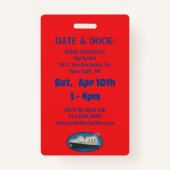 Titanic Birthday Einladung Red White Star Schiff Ausweis (Rückseite)