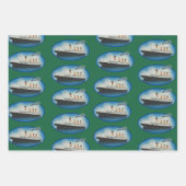 Titanic Birthday Green White Star Line Schiff Geschenkpapier Set (Vorderseite 3)