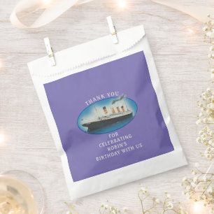 Titanic Birthday Lila RMS White Star Line Schiff Geschenktütchen