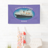 Titanic Birthday Lila White Star Line Schiff Banner (Insitu)