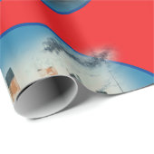 Titanic Birthday Red RMS White Star Line Schiff Geschenkpapier (Rolleneckpunkt)