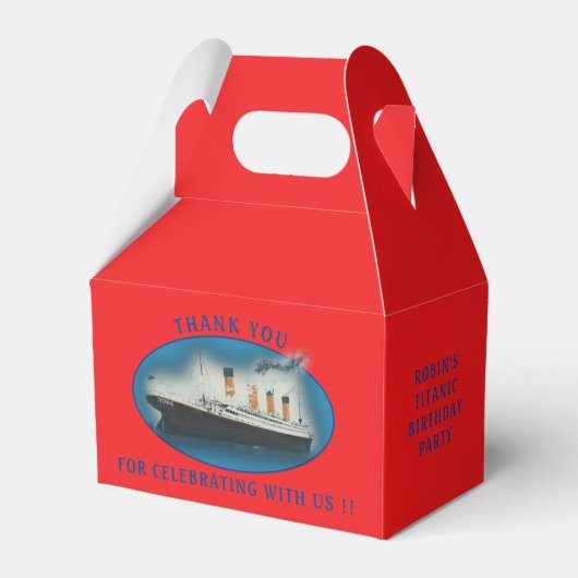 Titanic Birthday Red RMS White Star Line Schiff Geschenkschachtel (Vorderseite)