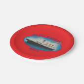 Titanic Birthday Red RMS White Star Schiff Pappteller (Schrägansicht)