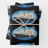 Titanic Birthday Schwarz-weiß Star Line Ship Geschenkpapier Set (Beispiel)