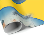 Titanic Birthday Yellow RMS White Star Line Schiff Geschenkpapier (Rolleneckpunkt)