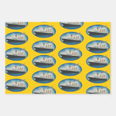 Titanic Birthday Yellow White Star Line Schiff Geschenkpapier Set (Vorderseite 3)