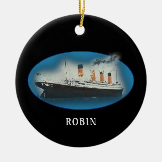 Titanic Black Christmas Keramik Ornament (Vorne)