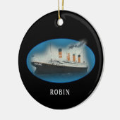 Titanic Black Christmas Keramik Ornament (Links)
