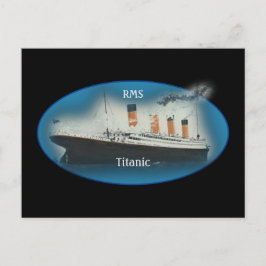 Titanic Black Maritime White Star Line Schiff Postkarte