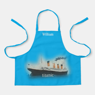 Titanic Blau White Star Line Schiff Schürze