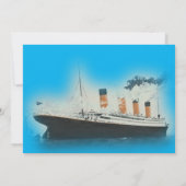 Titanic Blue Birthday White Star Line Schiff Einladung (Rückseite)