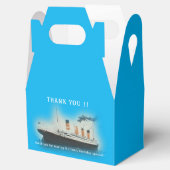Titanic Blue Birthday White Star Line Schiff Geschenkschachtel (Geöffnet)