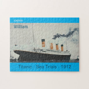 Titanic Blue Vintag White Star Line Schiff Puzzle