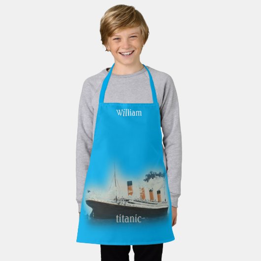 Titanic Blue White Star Line Ship Schürze (Getragen)