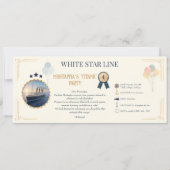 Titanic Bordkarte Party Einladung (Vorderseite)