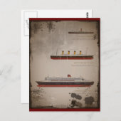 Titanic Carpathia und Mary Postkarte (Vorne/Hinten)