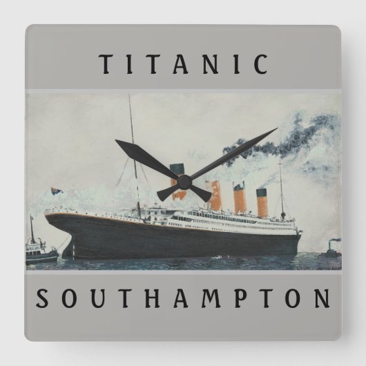 TITANIC Clock Quadratische Wanduhr (Vorderseite)