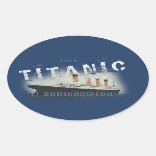 Titanic (coole Distrestierte benutzerdefinierte Te Ovaler Aufkleber