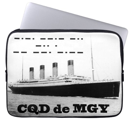 Titanic CQD de MGY Wireless Distanzsignal Laptopschutzhülle (Vorderseite)