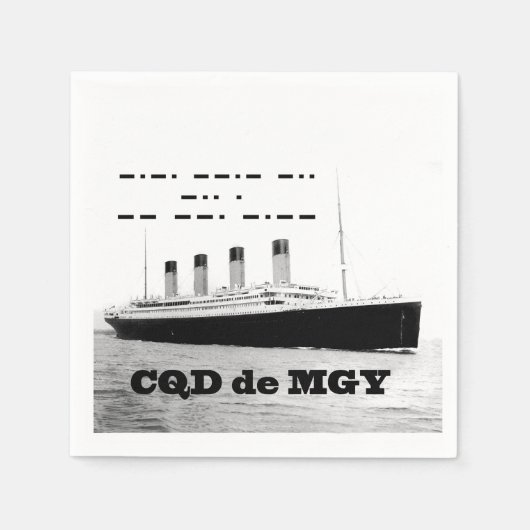 Titanic CQD de MGY Wireless Distanzsignal Serviette (Vorderseite)