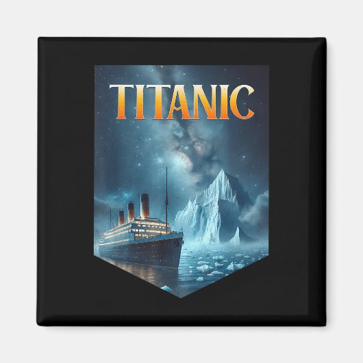 Titanic Cruise Ship Iceberg 1912 Rms Voyage Men Wo Magnet (Vorne)