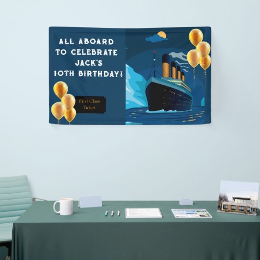 Titanic Cruise Ship Liner Birthday Banner (Messeveranstaltung)