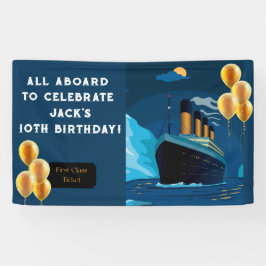 Titanic Cruise Ship Liner Birthday Banner