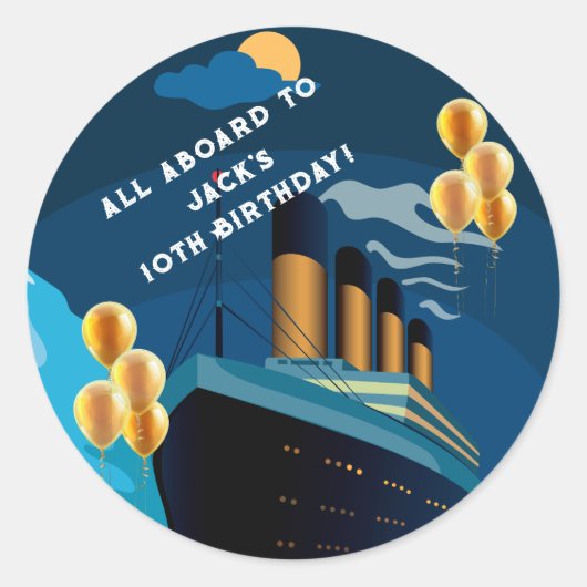 Titanic Cruise Ship Liner Classic Round Sticker (Vorderseite)