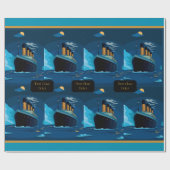 Titanic Cruise Ship Liner Geschenkpapier (Flach)