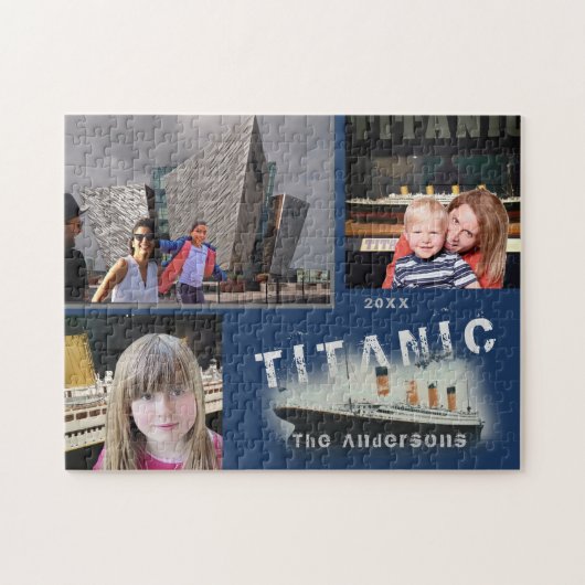 Titanic Custom Family Three Collage Puzzle (Horizontal)