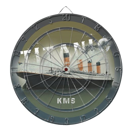 Titanic Custom Monogram Dartscheibe (vorne)