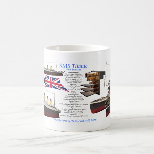 Titanic, das berühmteste Schiff der Welt Kaffeetasse (Mittel)