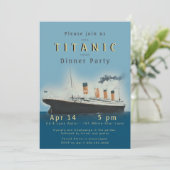 Titanic Dinner Party Einladung (Stehend Vorderseite)