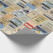 Titanic Ephemera Collage for Ocean Liner Enthusias Geschenkpapier (Ecke)