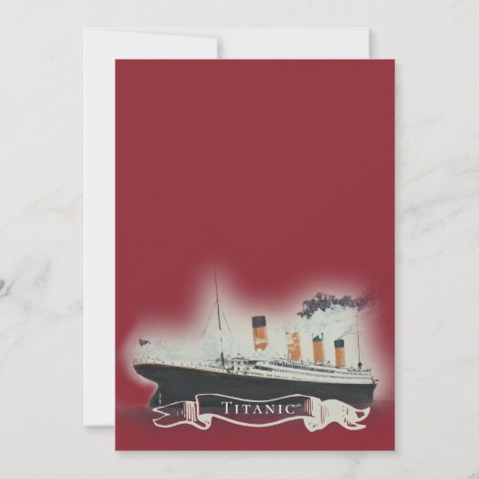 Titanic-Ereignis Einladung (Rückseite)