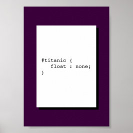 Titanic Float None Funny CSS Poster