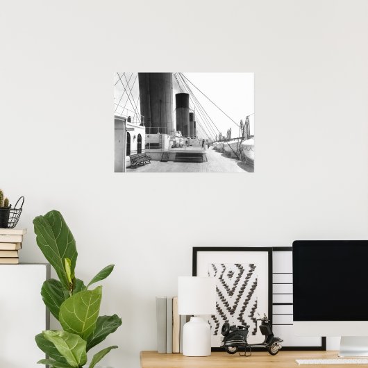 Titanic Foto Deck und Rettungsboote Poster (Heimbüro)