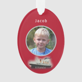 Titanic Foto Roter Weihnachtsschmuck Ornament