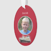 Titanic Foto Roter Weihnachtsschmuck Ornament (Vorderseite)